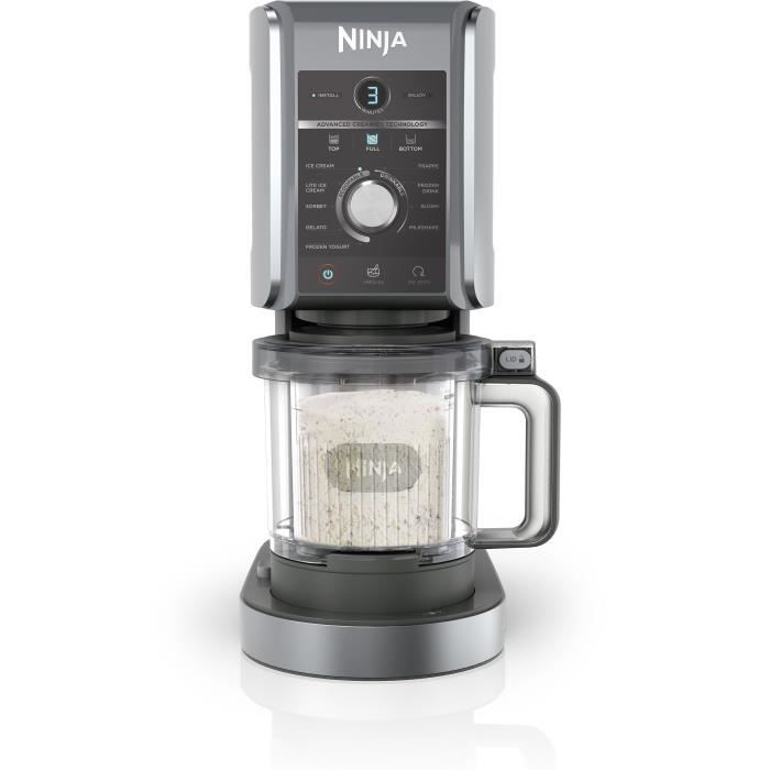 Machine a glaçes NINJA - Creami Deluxe NC501EU - 10 programmes - Capacité 709ml - Jusqu'a 2L de glace - 3 bols inclus