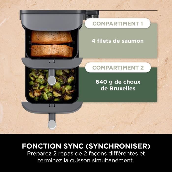Friteuse sans huile NINJA - Double Stack XL SL400EU - Capacité 9,5L - 6 programmes de cuisson - 2470W