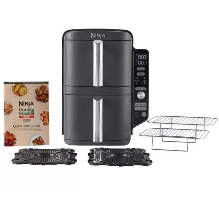 Friteuse sans huile NINJA Foodi - Double Stack SL400EU - 9,5 L - 2 tiroirs de cuisson indÈpendant - 6 modes de cuisson - 2470W