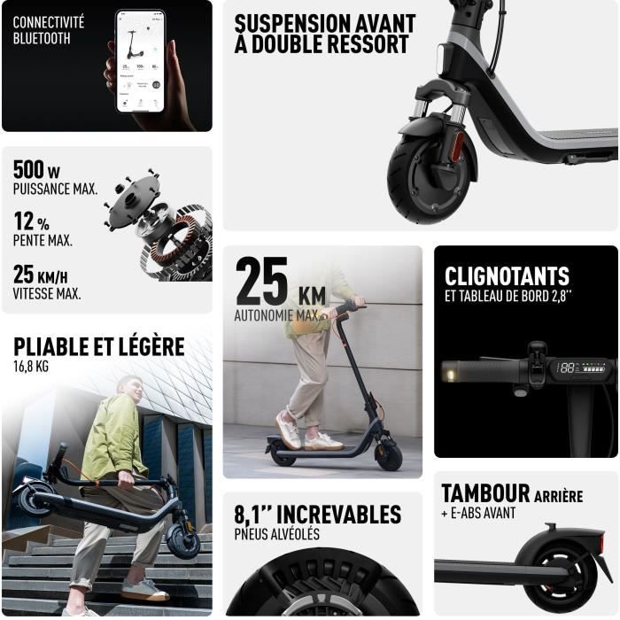 Trottinette électrique - SEGWAY - E2 plus II - 500 W - 8