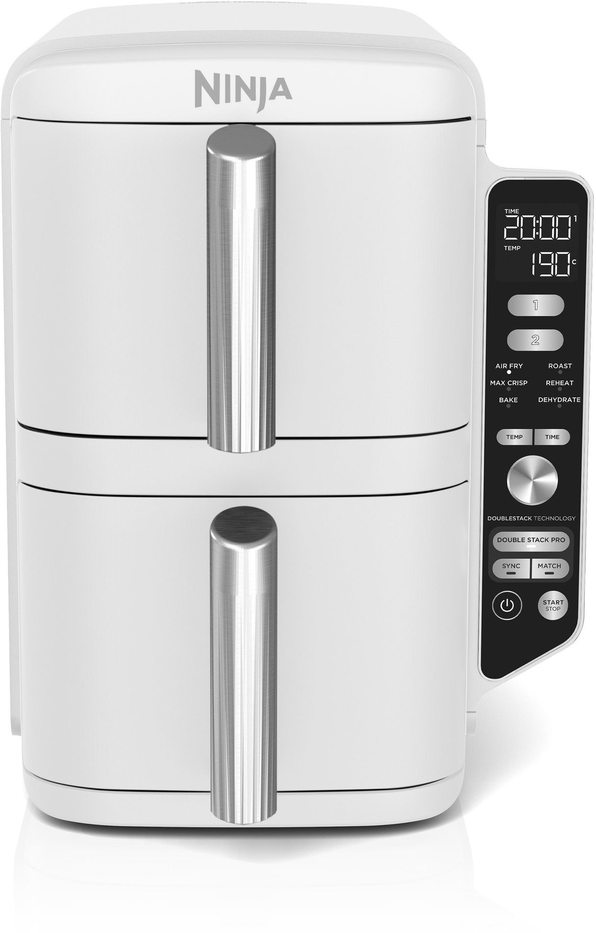 Friteuse sans huile NINJA - Double Stack XL SL400EUWH - Capacité 9,5L - 6 programmes de cuisson - Blanc - 2470W