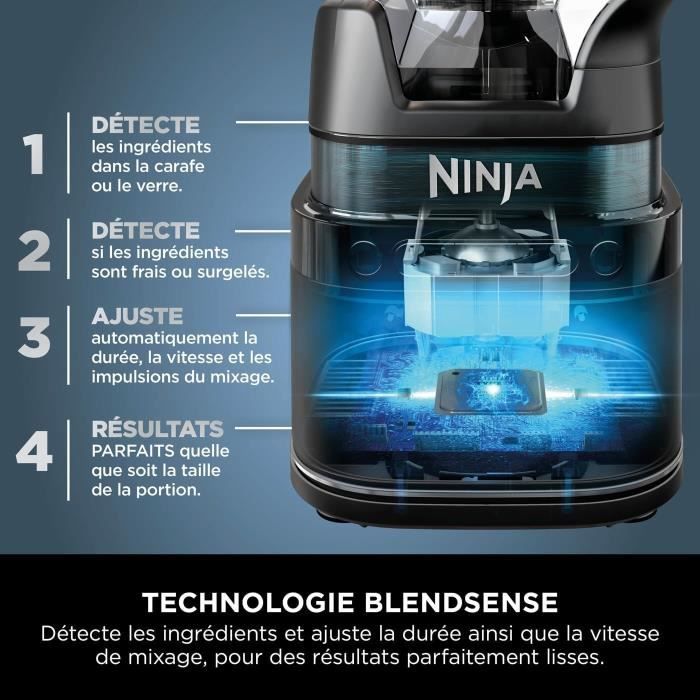 Blender Ninja Detect Power Blender Pro 1200W - 2-en-1 TB301EU - 2L - 15 modes - 10 vitesses - Noir