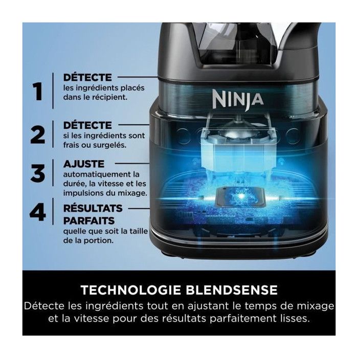 Mixeur - NINJA - Detect Power Blender Pro - 1200W - 2L - 15 modes de mixage