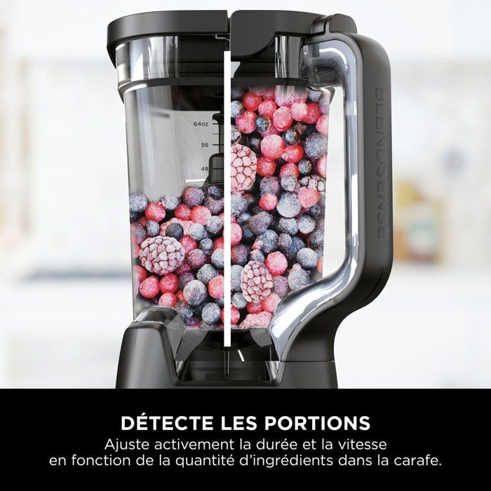 Mixeur Ninja Detect Power 3-en-1 TB401EU - 1200W - 20 modes - Bol 2L - Gobelet 680ml - Noir