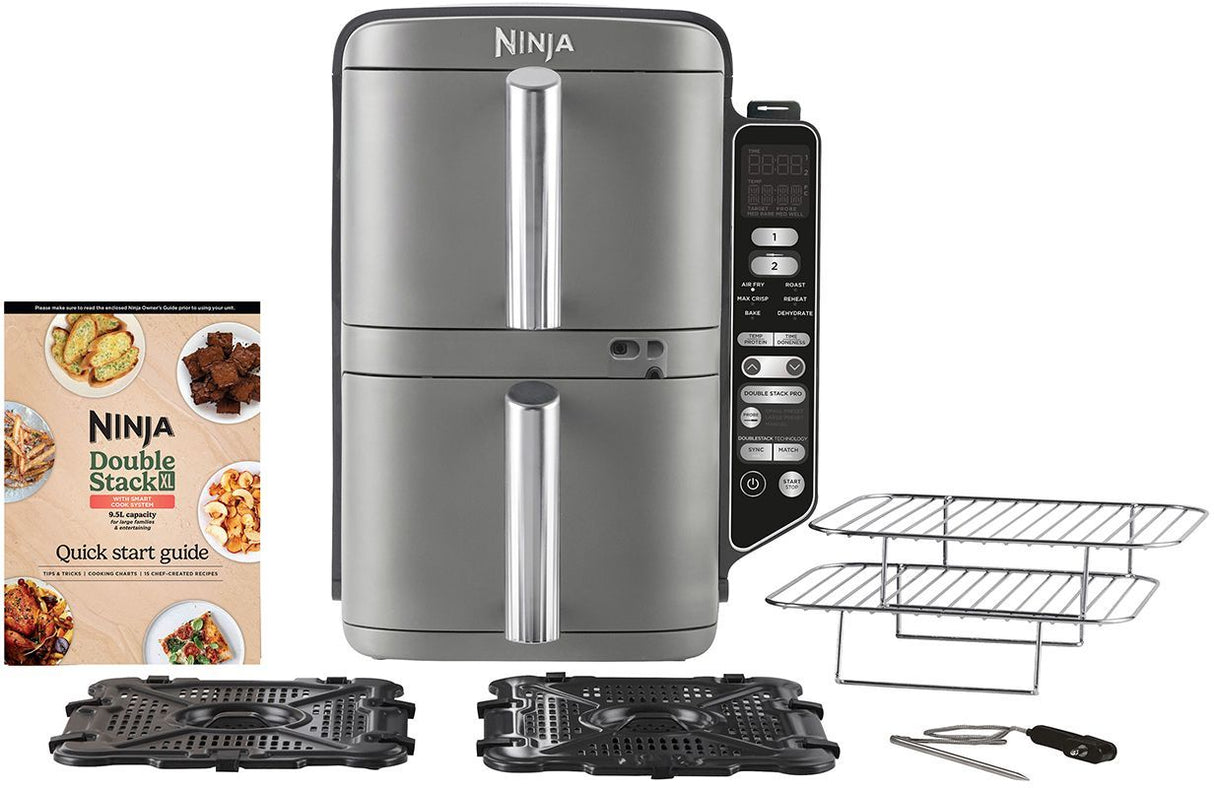 Friteuse sans huile NINJA - Double Stack XL SL451EU - Capacité 9,5L - 6 programmes de cuisson - Thermosonde - 2470W