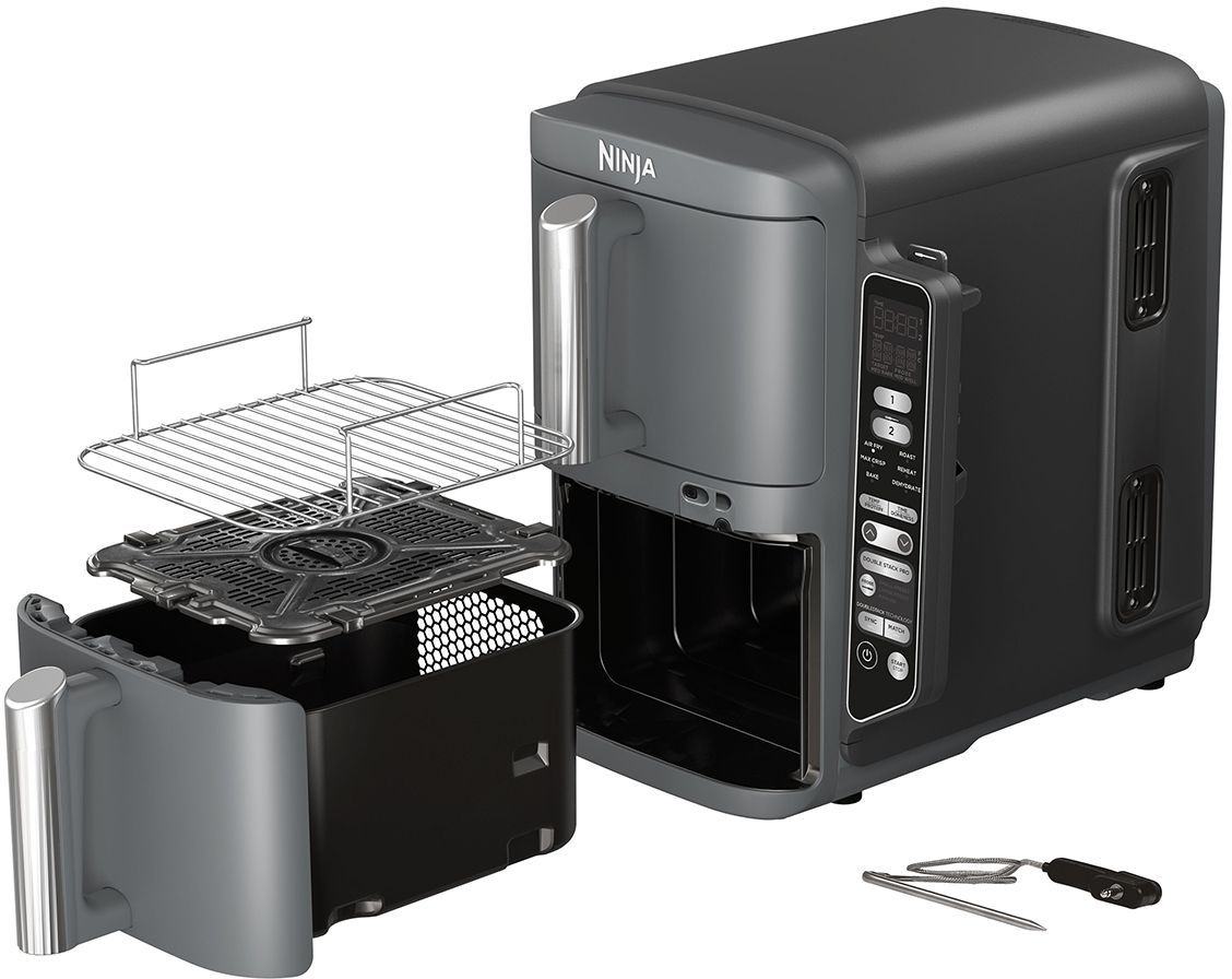 Friteuse sans huile NINJA - Double Stack XL SL451EU - Capacité 9,5L - 6 programmes de cuisson - Thermosonde - 2470W