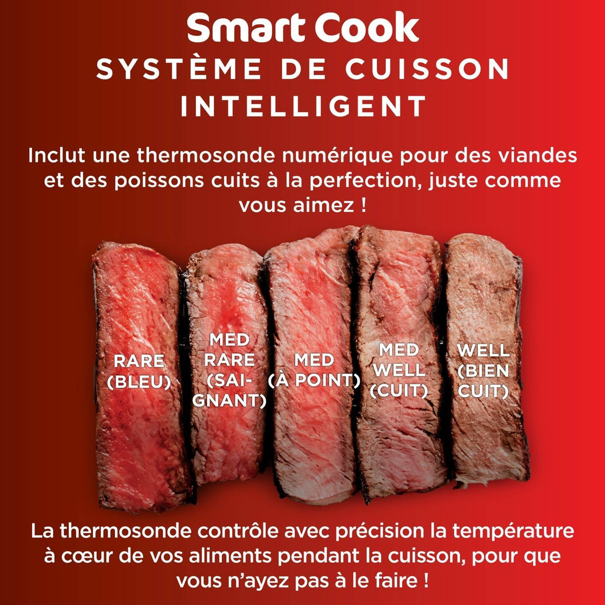 Grill NINJA - EG351EU - Capacité 5,7L - 5 programmes de cuisson - Thermosonde - 1760W