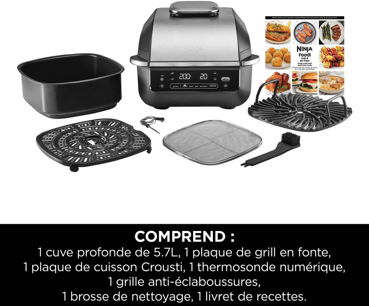 Grill NINJA - EG351EU - Capacité 5,7L - 5 programmes de cuisson - Thermosonde - 1760W