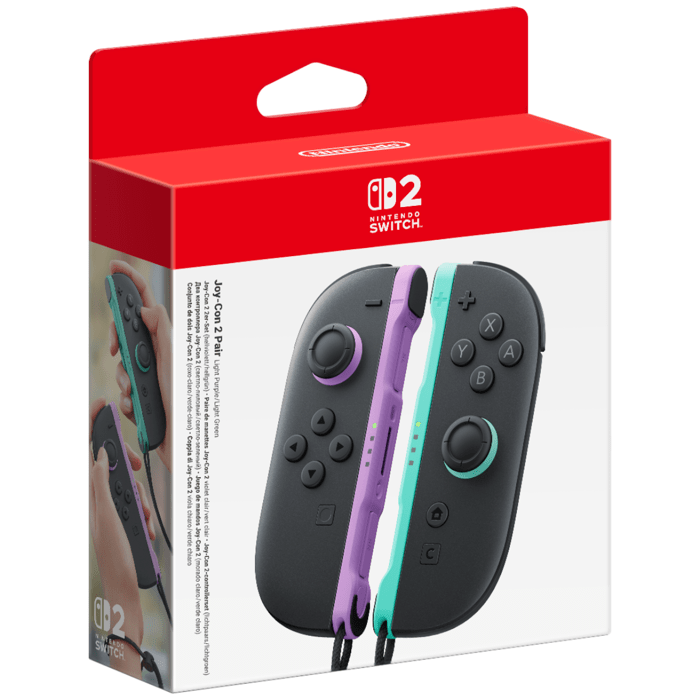 Paire de manettes Joy-Con 2 Violet Clair & Vert Clair pour Nintendo Switch 2