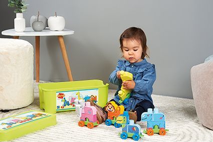 Coffret Train du Zoo - ECOIFFIER - LES MAXI 7840 - 42 pieces - Des 12 mois