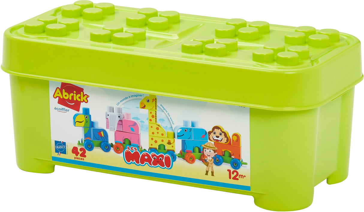 Coffret Train du Zoo - ECOIFFIER - LES MAXI 7840 - 42 pieces - Des 12 mois