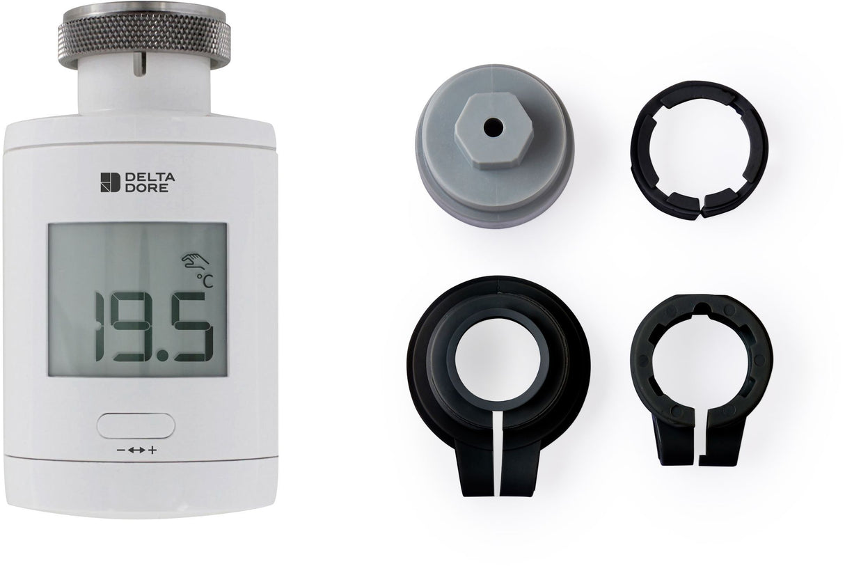 Tete Thermostatique TRV 1.0 et adaptateurs - Delta Dore - TRV 1.0 Adapt - Chauffage connecté - Programmation - Contrôle vocal