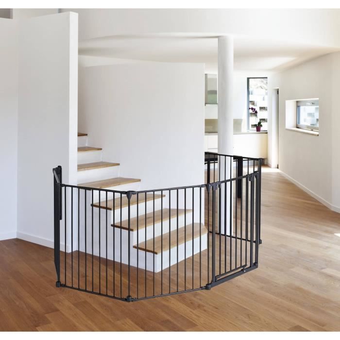 Barriere pare-feu de cheminÈe ou poele a bois 6 pans - 360 cm - Noir - NORDLINGER PRO