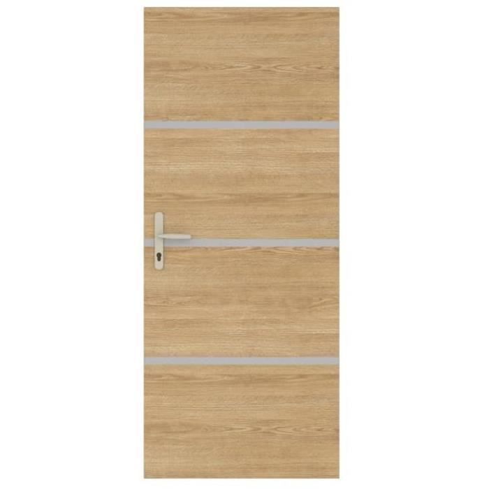 Kit de RÈnovation de Porte - NORDLINGER PRO - 4 Feuilles 85 x 50 cm & 3 Profils 85 x 2 cm - Chene Naturel