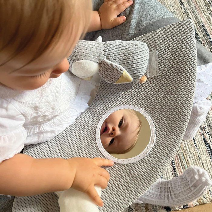 Siege gonflable - NUBY - Sit & Play au sol - Plateau amovible - Des 6 mois - Gris