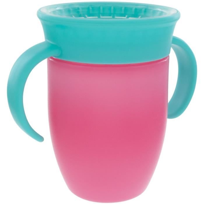 Lot de 2 tasses 360° avec poignées - NUBY - Fille