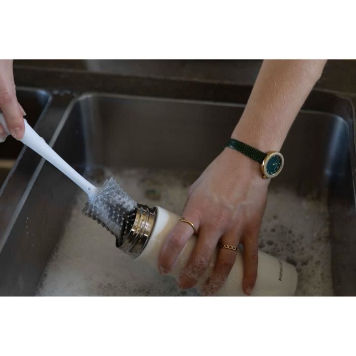 Brosse de Nettoyage - NUBY - Pour Biberon et Tétine 2 en 1 avec Support Hygiénique