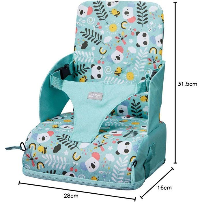 Siege réhausseur enfants - NUBY - Panda - Pliable - Mousse - Imperméable - Des 6 mois