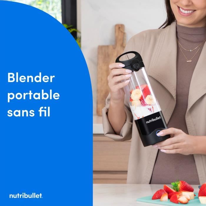 Blender portable - NUTRIBULLET - NBP003B - 100 W - 475 ml - Sans BPA - Noir