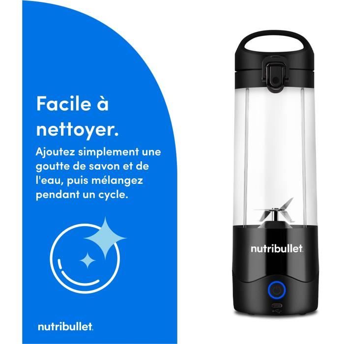 Blender portable - NUTRIBULLET - NBP003B - 100 W - 475 ml - Sans BPA - Noir