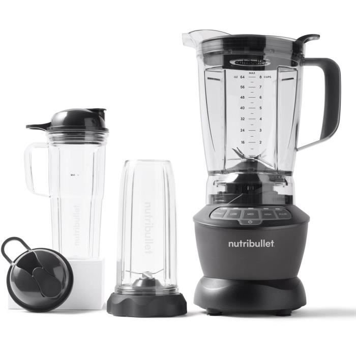 Blender - NUTRIBULLET - NBF500DG - Acier inoxydable - 1.65L - 1200 Watt - Noir