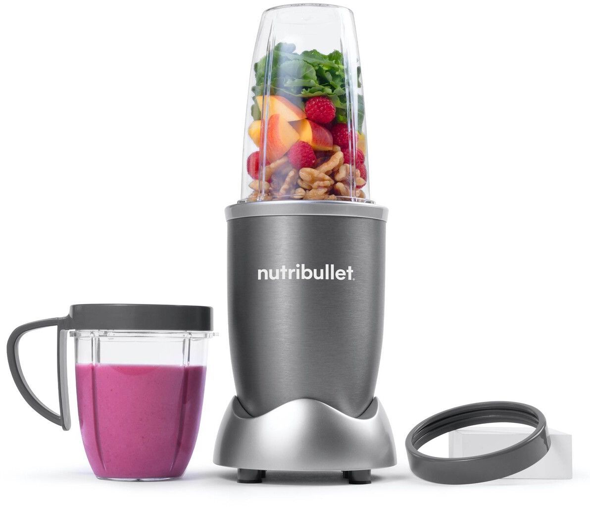 Blender - NUTRIBULLET Original 600 - NB606DG - 600 W - 2 tasses incluses 700 ml et 500 ml - Gris - Sans BPA