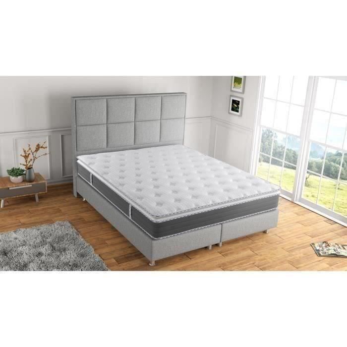 NUVOLA - Matelas - 160 x 200 cm - Epaisseur 27 cm - Ressorts - Surmatelas intÈgrÈ