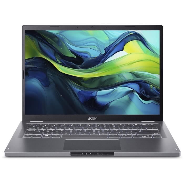 PC Portable ACER Aspire A14-51M-51KY - Sans Windows - 14'' WUXGA IPS - Intel Core 5 120U - Intel Iris Xe -RAM 16Go -1To SSD - AZERTY