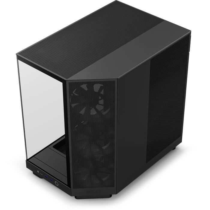 Boitier moyen-tour - NZXT - H6 Flow - Double chambre - Noir - 5 ventilateurs inclus