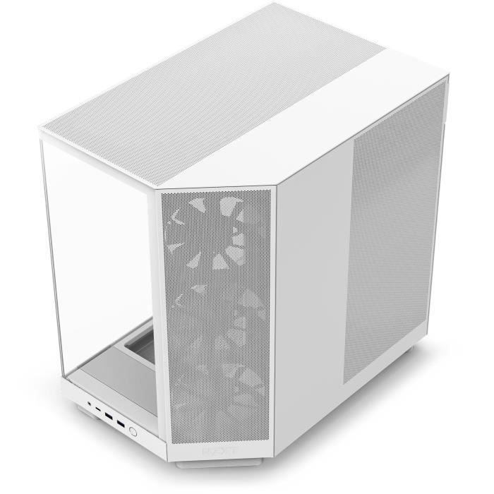 Boitier moyen-tour - NZXT - H6 Flow - Double chambre - Refroidissement par air - Blanc