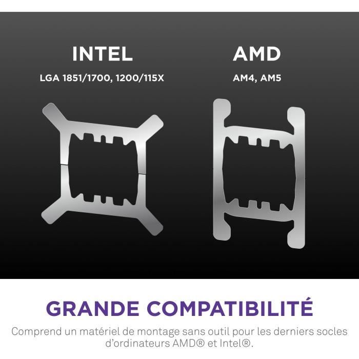 Watercooling - NZXT - RL-KR36E-W2 - Kraken Elite 360 RGB - Écran 2.72, panneau RGB personnalisable et ventilateurs RGB - Blanc