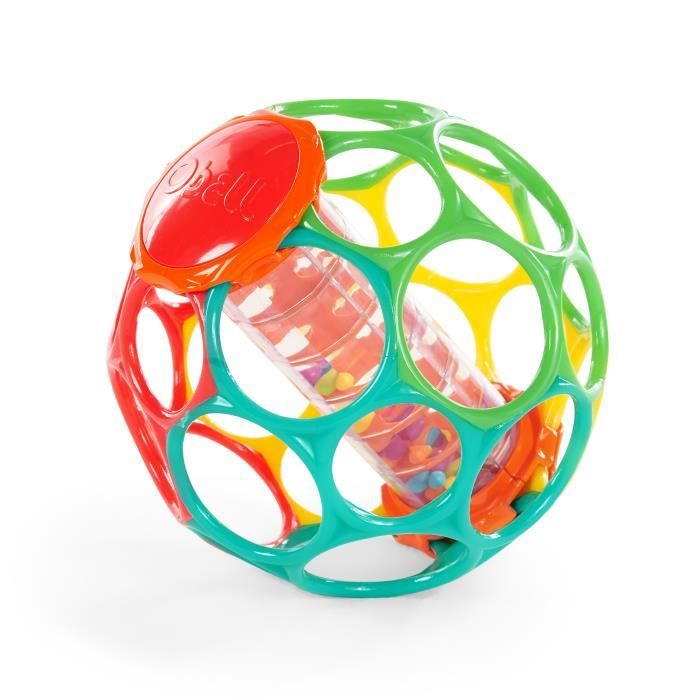 BRIGHT STARTS OBALL -Hochet pour bébé - Rollin' Rainstick - Perles multicolores - Baton de pluie - 3M+