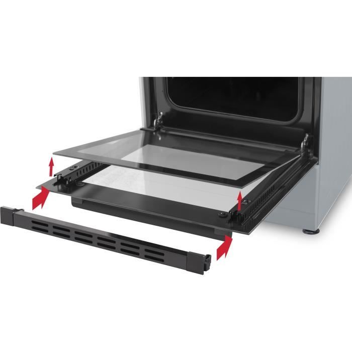 OCEANIC CV5050B8 Cuisiniere vitrocÈramique 50x50 - Four convection naturelle - 48 L - Noir