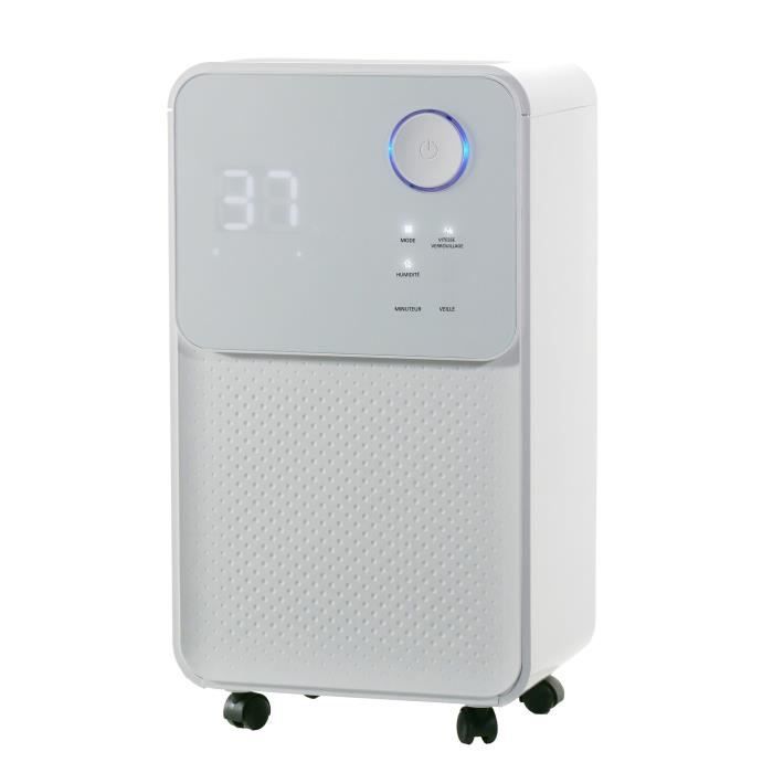 Déshumidificateur d'air électrique OCEANIC - Extraction 12 litres/jour - Fonction seche-linge - Affichage LED