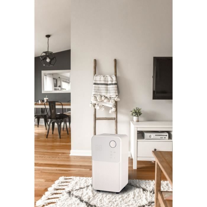 DÈshumidificateur d'air Èlectrique OCEANIC - Extraction 12 litres/jour - Fonction seche-linge - Affichage LED