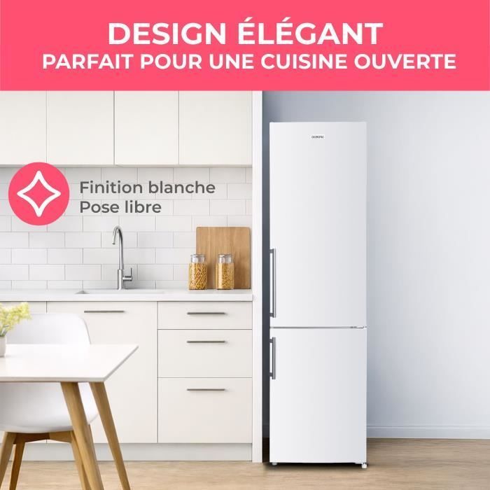 Réfrigérateur combiné - OCEANIC - OCEAFC262STDW - 262 L - Classe D - 55 x 56 x 180 cm - Blanc
