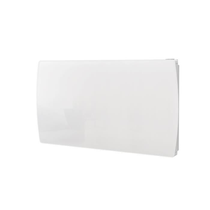 Radiateur Èlectrique fixe a inertie seche cÈramique 1500W OCEANIC Rubis - FaÁade verre - Blanc - NF