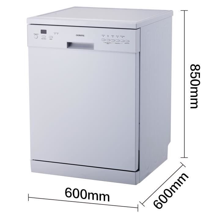 Lave-vaisselle pose libre OCEANIC OCEALV1247EWP - 12 couverts - blanc