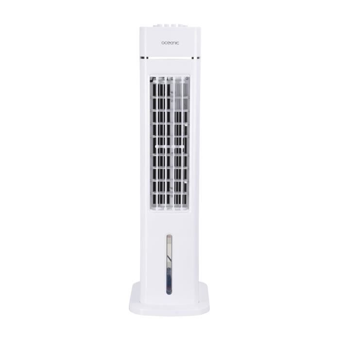 OCEANIC RafraÓchisseur d'air Ventilateur colonne OCEANIC - 70W - Hauteur 76.5 cm - 3,5L - 3 vitesses - Oscillant - Blanc