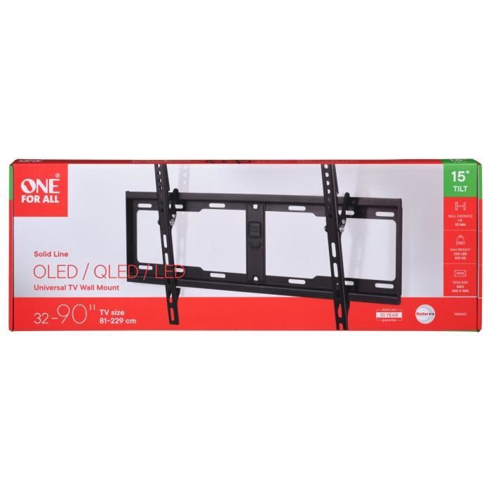 ONE FOR ALL WM4621 Support mural inclinable pour écran de 81 a 229 cm (32 a 90) - Poids max : 100kg