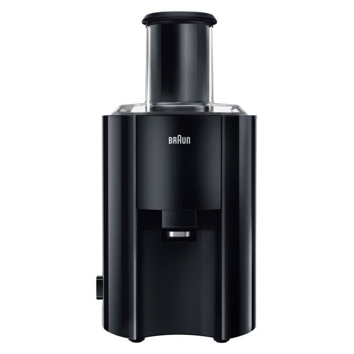 Centrifugeuse BRAUN J300 MultiQuick 3 - Noir - 2 vitesses - RÈservoir a pulpe 2L - Systeme de pressage rapide