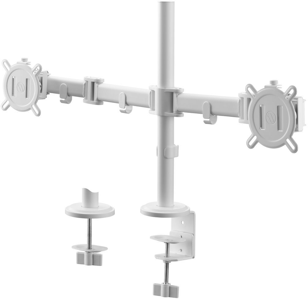 Support moniteur Smart - ONE FOR ALL - Vesa 100 - Double Bras - 13 et 32'' - 8kgs max - Hauteur réglable - Blanc