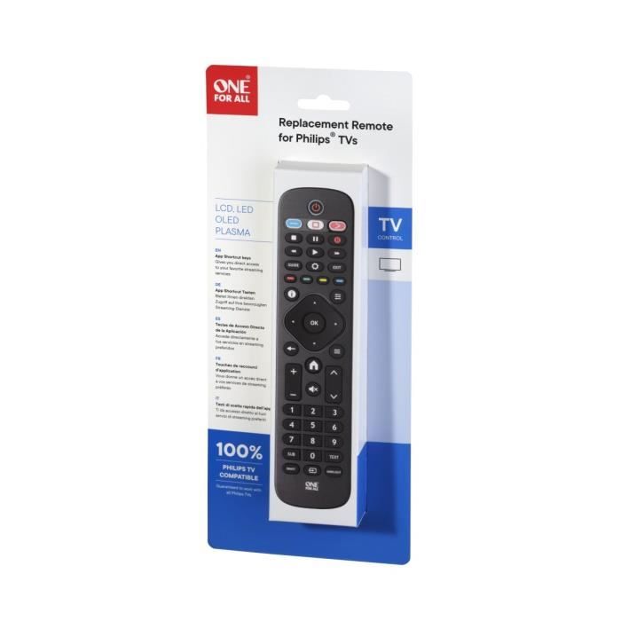 ONE FOR ALL URC4913 - Télécommande de remplacement pour TV Philips