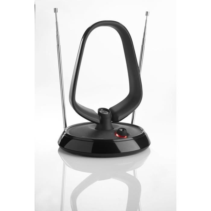 Antenne d'intérieur amplifiée - ONE FOR ALL - Avec portée de réception de 15 km - Excellente réception TNT - Filtre 3G/4G/5G/LTE