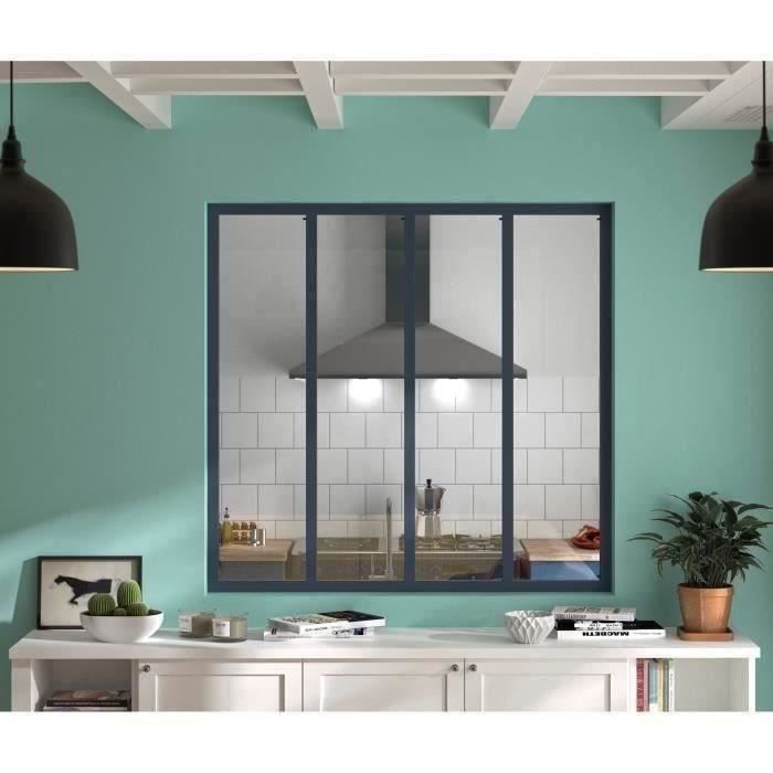 OPTIMUM Verriere 4 carreaux en verre trempÈ Gris - 108 x 119,6 cm