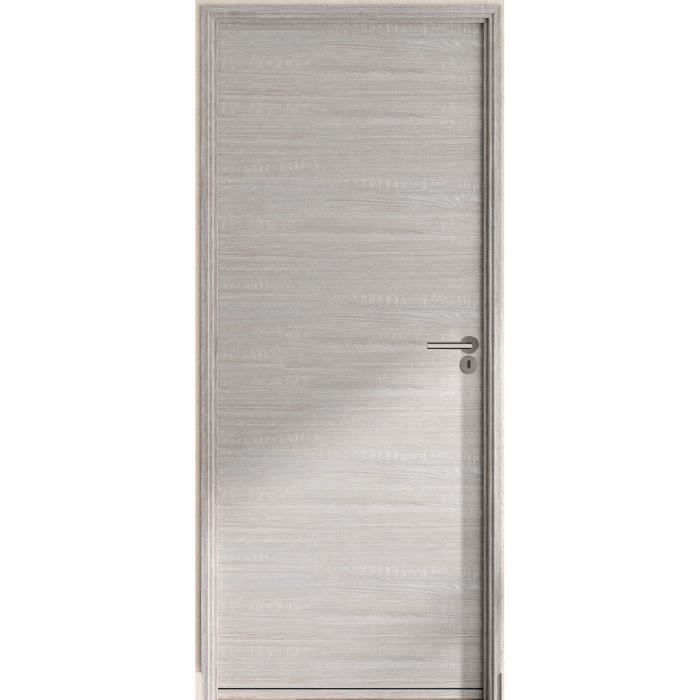 OPTIMUM Bloc Porte ajustable dÈcor chene gris clair BILBAO - 204 x 83 cm Droit