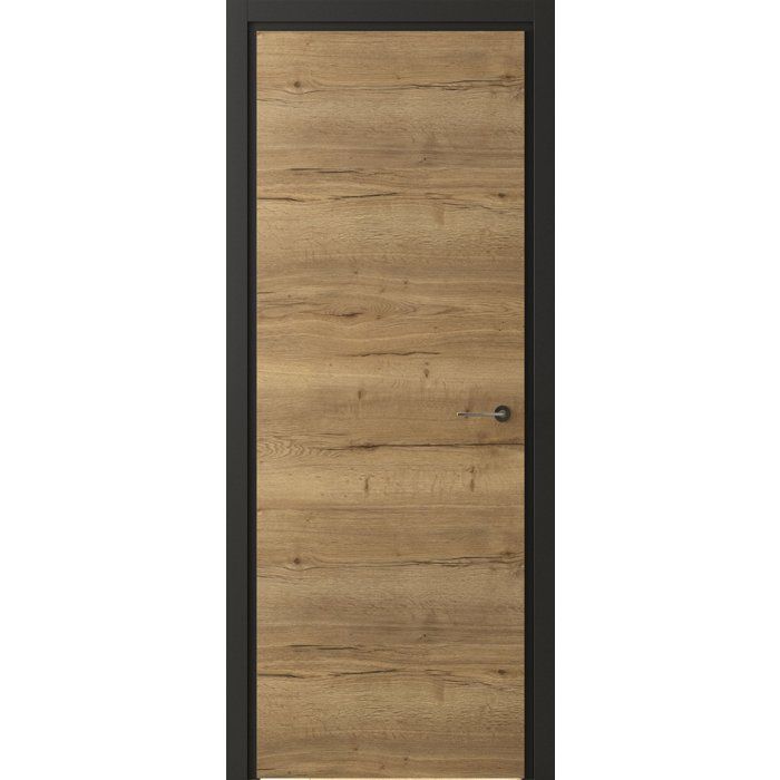 Bloc porte isotherme avec huisserie - OPTIMUM - Premium - Chene authentique - Poussant gauche / ajustable - H 204 x Ep 4,4 x L 83 cm