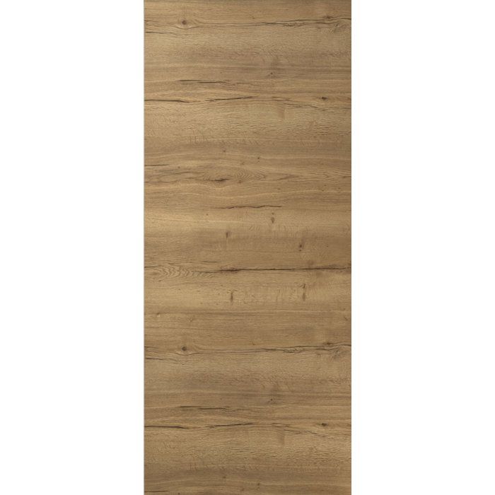 Porte coulissante - Chene authentique - H 204 x Ep 3,8 x L 93 cm - Non percée