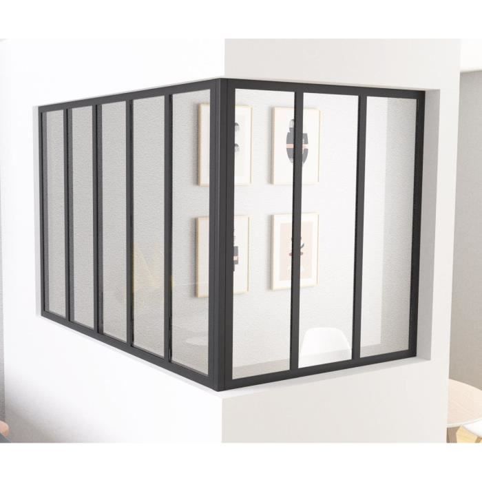 Poteau d'angle - OPTIMUM - H50 X L30 cm - Noir