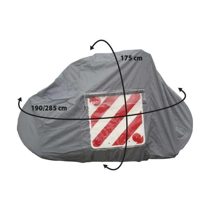 Bâche de protection - OPTIMA - Polyester enduit imperméable 110 g/m˛ - 2 sangles réglables incluses - Pour 2-3 vélos